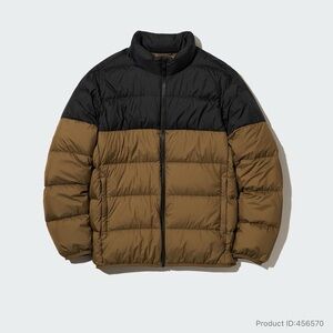 Uniqlo Men's Black and Brown Puffer Jacket
